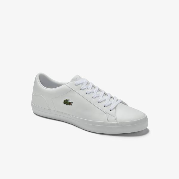 Lacoste Lerond Leather Sneakers Pánské - Tenisky Bílé | CZ-GiZ5nE